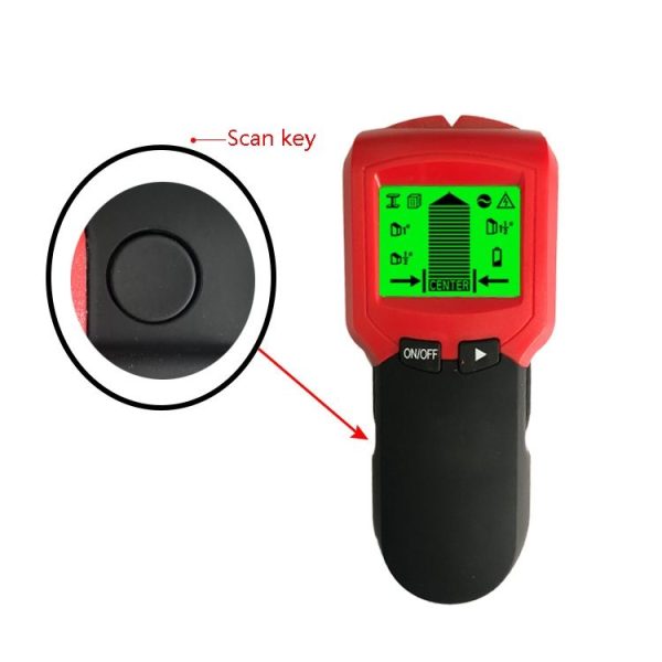 TH220 Wall Detector Handheld High Sensitive Keel Metal Wire Detector (Red) - Image 5