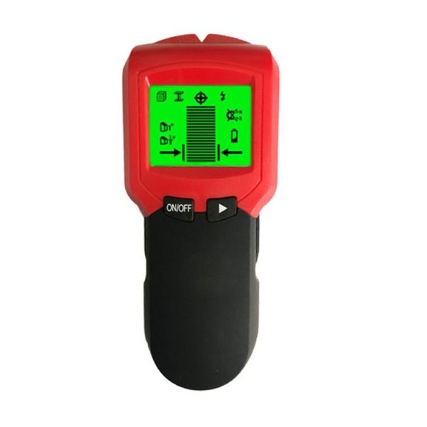 TH300 Handheld Wall Detector Magnetic Metal Detector Beam Column Wire Wood Detector (Red)