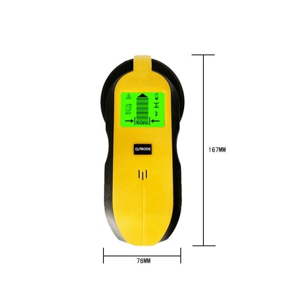 TH250 4 In 1 AC Wire Metal Studs Deep Wall Detector Handheld Metal Detector Stud Wood Beam Column Current Detector (Yellow) - Image 3