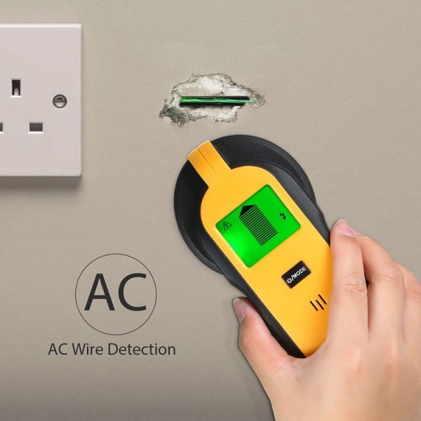 TH250 4 In 1 AC Wire Metal Studs Deep Wall Detector Handheld Metal Detector Stud Wood Beam Column Current Detector (Yellow) - Image 5