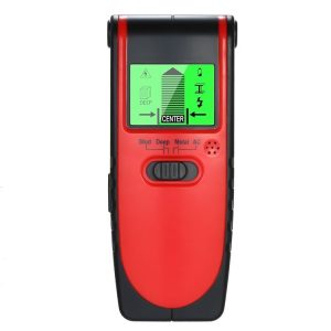 TH240 3 in 1 Underground Metal Detector Wire Wall Stud Center Finder Wood Detector Scanner (Red)