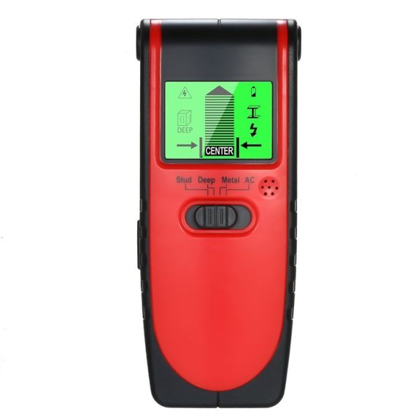 TH240 3 in 1 Underground Metal Detector Wire Wall Stud Center Finder Wood Detector Scanner (Red)