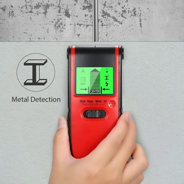 TH240 3 in 1 Underground Metal Detector Wire Wall Stud Center Finder Wood Detector Scanner (Red) - Image 11