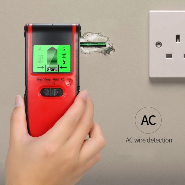 TH240 3 in 1 Underground Metal Detector Wire Wall Stud Center Finder Wood Detector Scanner (Red) - Image 12