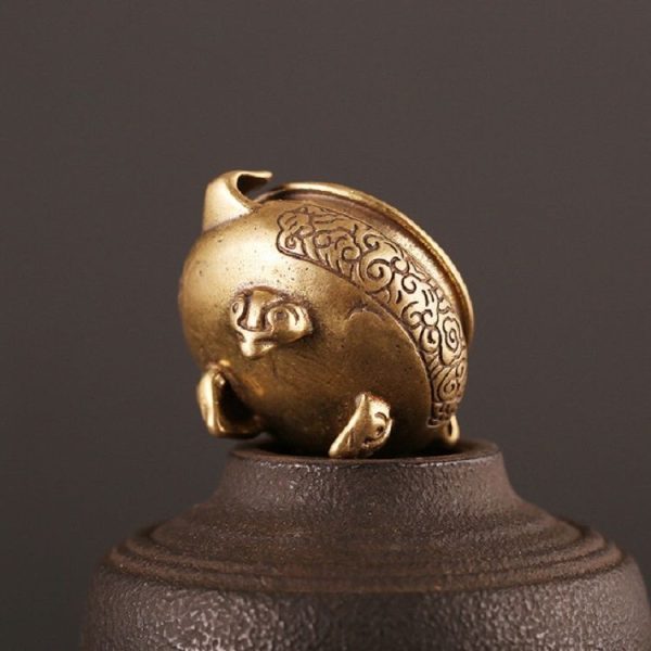Antique Brass Bronze Tripod Censer Furnace Home Decoration (Brass) - Image 5