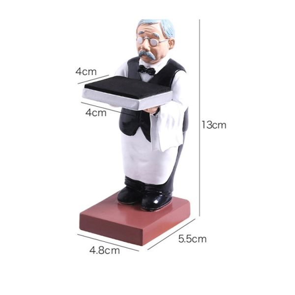 Watch Shelf Support Decorative Ornaments Watch Storage Box Display Stand, Item No.: Large Old Butler + Black Cover - Image 2