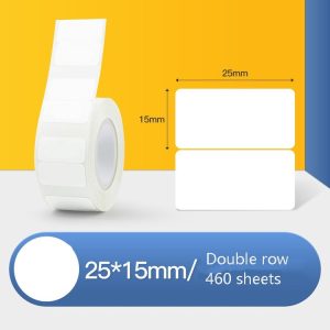 Thermal Label Paper Self-Adhesive Paper Fixed Asset Food Clothing Tag Price Tag for NIIMBOT B11 / B3S, Size: 25x15mm 460 Sheets