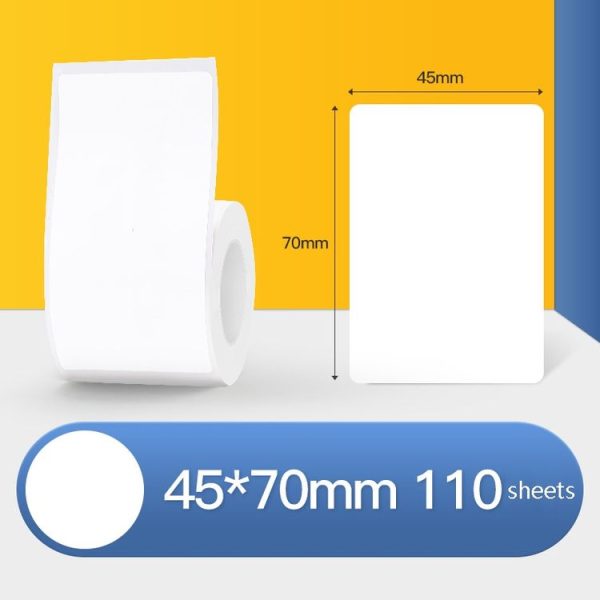 Thermal Label Paper Self-Adhesive Paper Fixed Asset Food Clothing Tag Price Tag for NIIMBOT B11 / B3S, Size: 45x70mm 110 Sheets