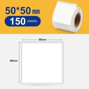 Thermal Label Paper Self-Adhesive Paper Fixed Asset Food Clothing Tag Price Tag for NIIMBOT B11 / B3S, Size: 50x50mm 150 Sheets