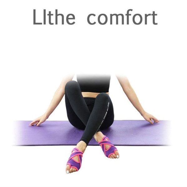 HiSEA 0030 Cross Instep Non-Slip Fingerless Dance Shoes Yoga Shoes, Size: L (39-40) (Lavender) - Image 7
