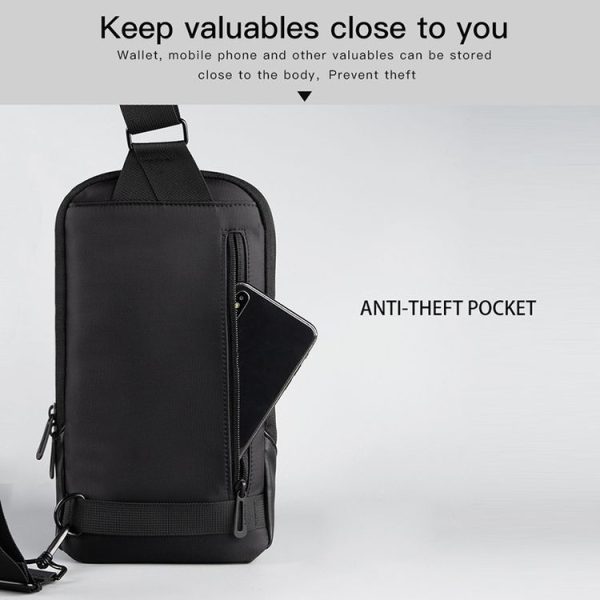 KINGSONS KS3211W Business Casual Chest Bag Water-Repellent Multi-Functional Wear-Resistant Messenger Bag - Image 10