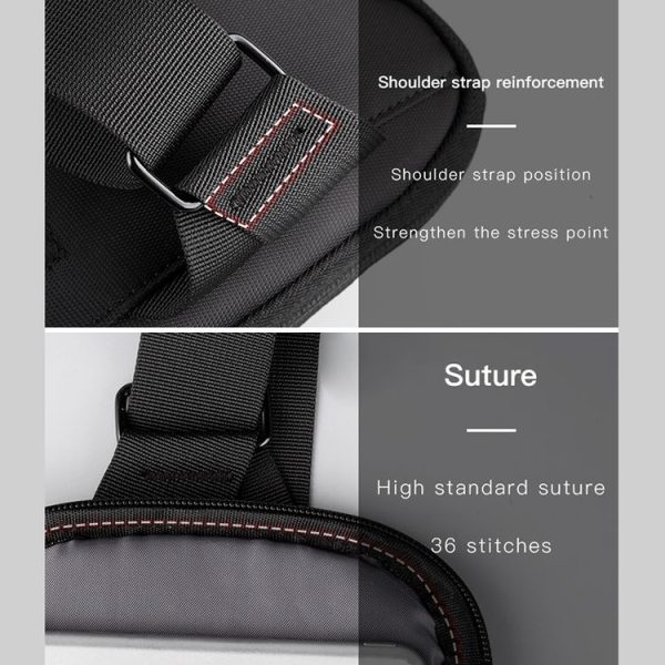 KINGSONS KS3211W Business Casual Chest Bag Water-Repellent Multi-Functional Wear-Resistant Messenger Bag - Image 13