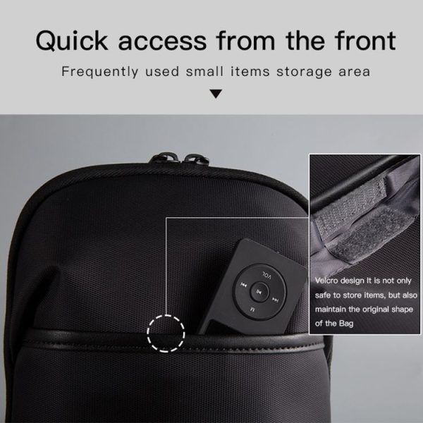 KINGSONS KS3211W Business Casual Chest Bag Water-Repellent Multi-Functional Wear-Resistant Messenger Bag - Image 9