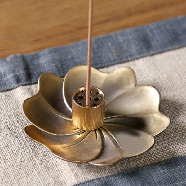 5 PCS Copper Nine-hole Incense Stick Incense Plate Incense Porous Incense Burner, Size: Medium - Image 5