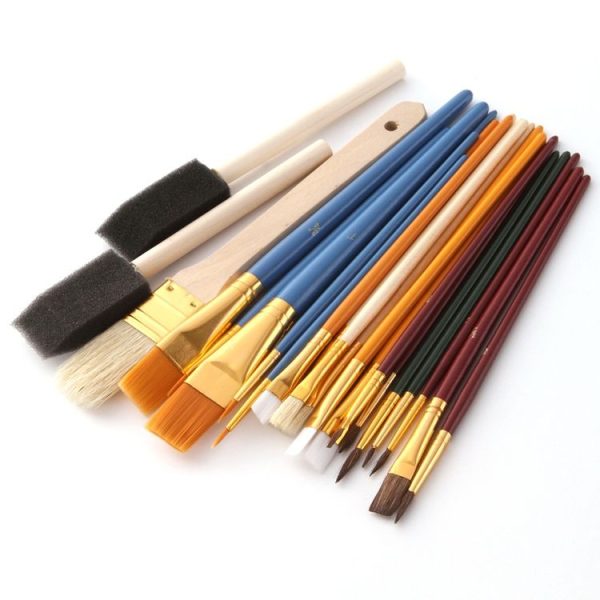 ZHU TING 25 PCS / Set Multifunctional Oil Paint Brush Gouache Watercolor Acrylic Paint Brush Student Painting Supplies - Image 2