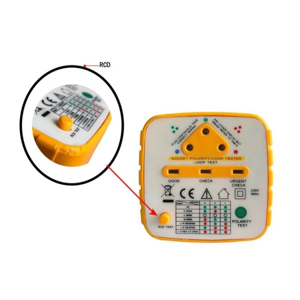 SK106 Power Socket Detector Leakage Household Power Socket Detector EU Plug - Image 5