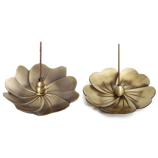 Household Bedroom Alloy sandalwood Furnace Creative Antique Line Incense Burner Incense Holder, Style: Drop Shape (Bronze) - Image 2