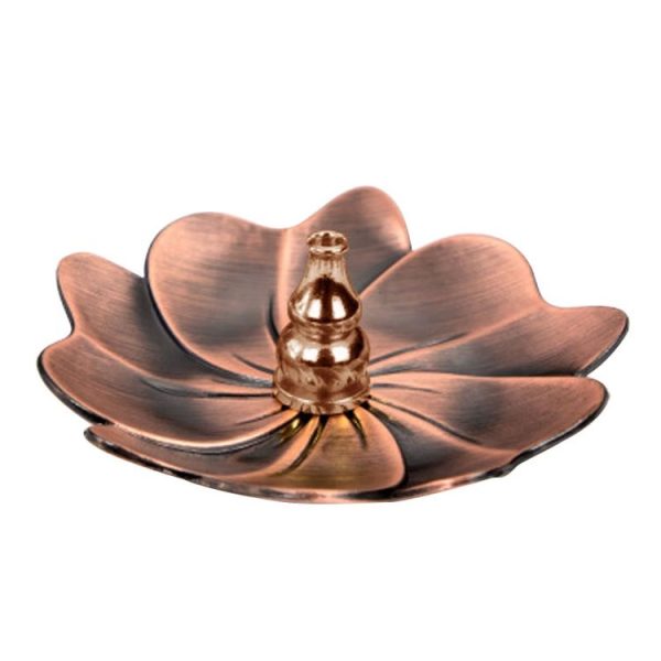 Household Bedroom Alloy sandalwood Furnace Creative Antique Line Incense Burner Incense Holder, Style: Gourd (Red Copper)