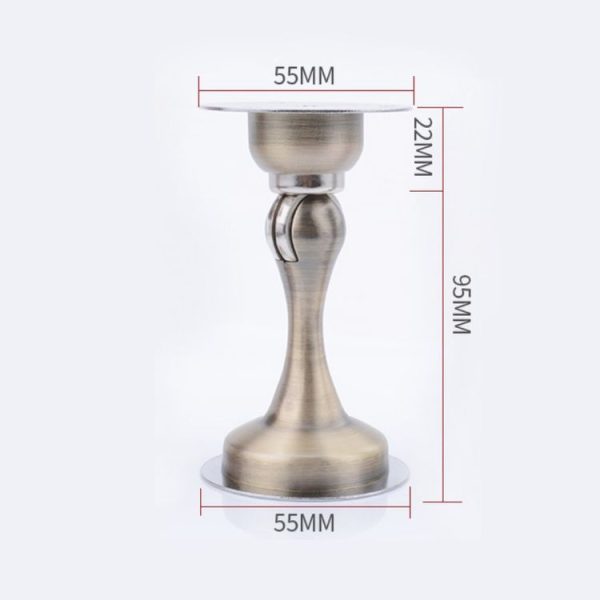 Punch-Free Stainless Steel Thickened Strong Magnetic Door Stopper (Black) - Image 3