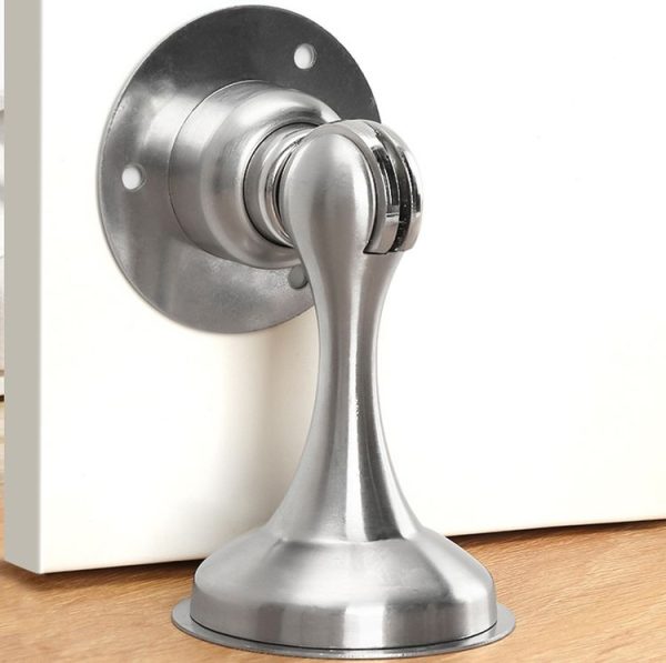 Punch-Free Stainless Steel Thickened Strong Magnetic Door Stopper (Black) - Image 8