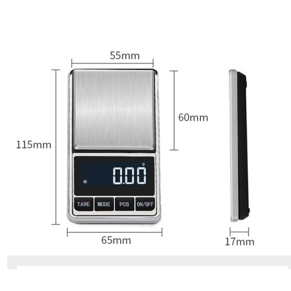 Kitchen Stainless Steel Mini Portable Scale High Precision Jewelry Scale Electronic Scale, Specification: 100g / 0.01g - Image 4