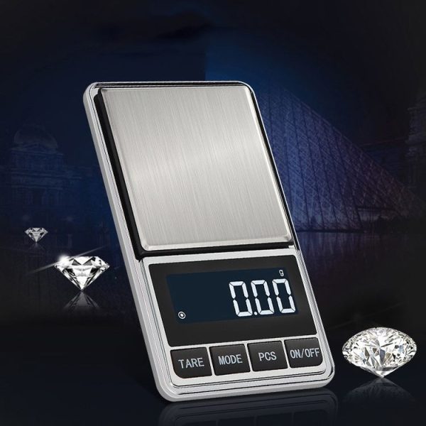 Kitchen Stainless Steel Mini Portable Scale High Precision Jewelry Scale Electronic Scale, Specification: 500g / 0.01g - Image 2