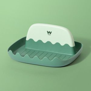 Pot Lid Rack Kitchen Countertop Finishing Storage Bracket Spatula Soup Spoon Chopsticks Rack (Green)