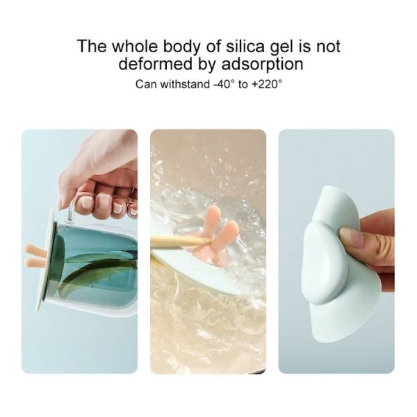 Food Grade Bunny Ears Shape Silicone Cup Lid Sealing Lid Cartoon Mug Dustproof Leak-Proof Lid (Green) - Image 3