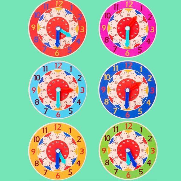 KBX-974 5 PCS Time Cognition Digital Clock Children Early Education Toy (Green) - Image 2