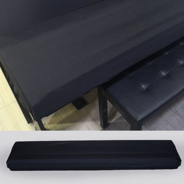 Water-Repellent Opening Electronic Keyboard Cover Oxford Cloth Dust Cover Drawstring Keyboard Instrument Cover, Size: 88 Key Black 124x49x36cm - Image 2