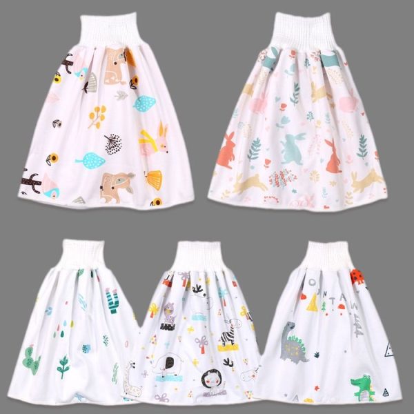 Baby Water-Proof And Leak-Proof Cloth Diapers Children Washable Cotton Cloth Bed-Wetting Skirt Pants, Colour: L (Dinosaur Cactus) - Image 10