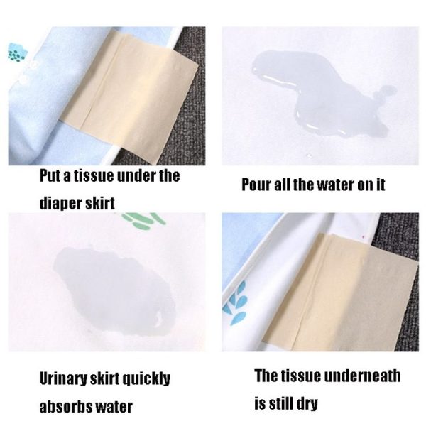 Baby Water-Proof And Leak-Proof Cloth Diapers Children Washable Cotton Cloth Bed-Wetting Skirt Pants, Colour: L (Dinosaur Cactus) - Image 8