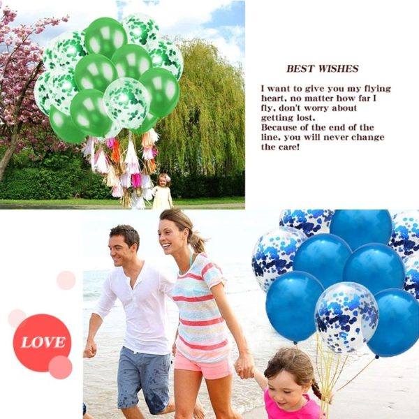 2 Set 10 PCS / Set Inflatable Ball Toy 12 inch Birthday Wedding Balloon Toy (Rose Gold+Gold) - Image 3