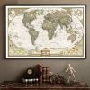 Antique Poster Wall Chart Retro Matte Kraft Paper World Map, Size: 21X30cm