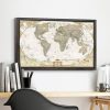 Antique Poster Wall Chart Retro Matte Kraft Paper World Map, Size: 21X30cm - Image 4