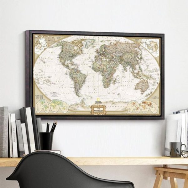 Antique Poster Wall Chart Retro Matte Kraft Paper World Map, Size: 21X30cm - Image 4