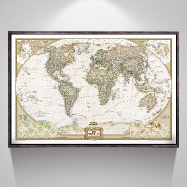 Antique Poster Wall Chart Retro Matte Kraft Paper World Map, Size: 21X30cm - Image 5