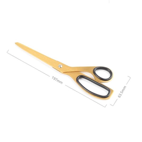 Office And Household Asymmetric Scissors Simple Brass Scissors - Image 2
