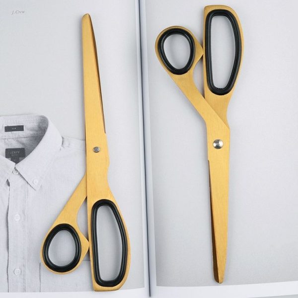 Office And Household Asymmetric Scissors Simple Brass Scissors - Image 3