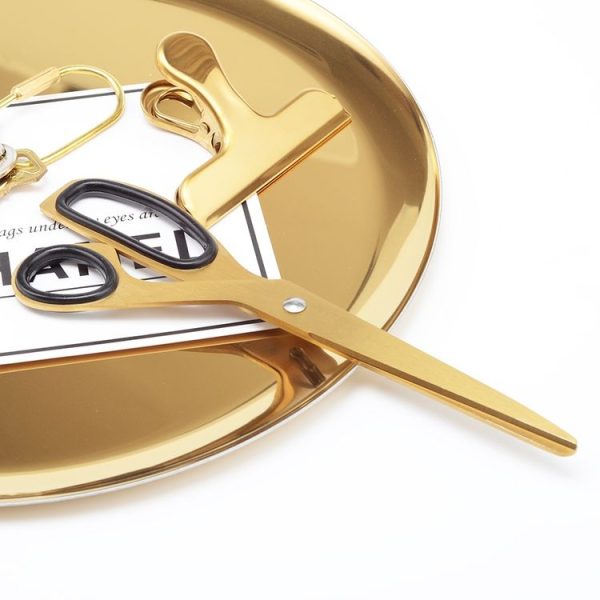 Office And Household Asymmetric Scissors Simple Brass Scissors - Image 5
