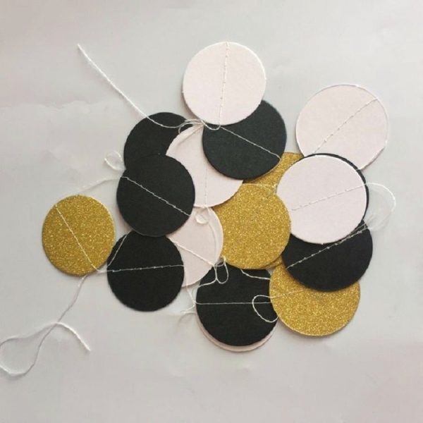 5 PCS Flash Gold Paper String Pull Flower Hanging Ornaments Wedding Party Holiday Decoration, Specification: Length 2m (Pentagram Red White Blue) - Image 6