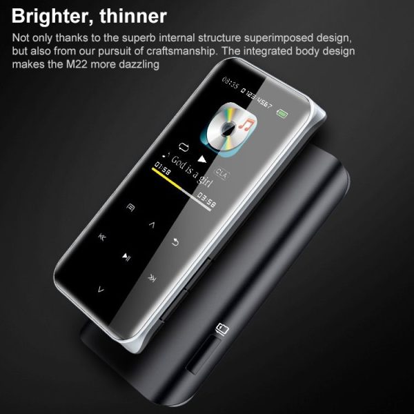 M22 Portable Bluetooth Touch Screen MP3 Player Recorder E-Book, Memory Capacity: 4GB (Black) - Image 7