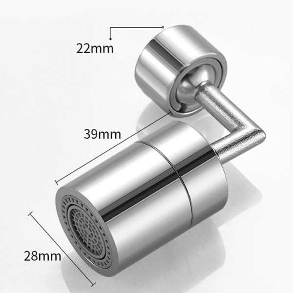 720-Degree Universal Rotating Faucet Anti-Splash Spout Filter Dual-Function Faucet, Specification: Two Sections - Image 2
