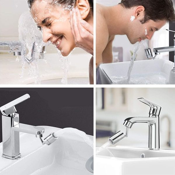 720-Degree Universal Rotating Faucet Anti-Splash Spout Filter Dual-Function Faucet, Specification: Two Sections - Image 5