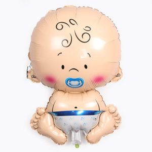 2 PCS Aluminum Foil Balloon Baby Inflatable Helium Balloon Holiday Decoration Supplies, Size: 45x68cm (Boy)