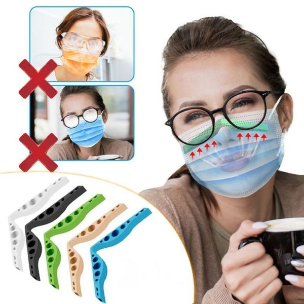 10 PCS Mask Nose Clip Bridge Wear Glasses Anti-Fog Sealing Silicone Strip, Random Color Delivery - Image 6
