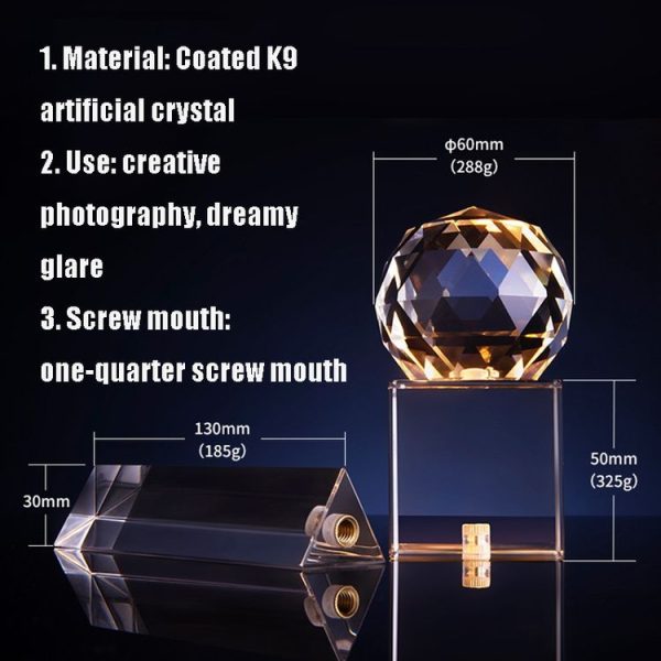 Triangular Prism Coating Upgrade Crystal Photography Foreground Blur Film And Television Props - Image 3
