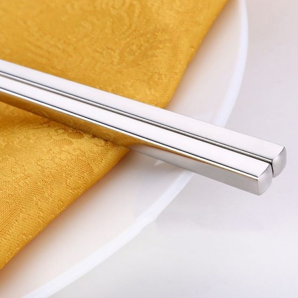 1 Pairs 304 Stainless Steel Chopsticks Non-Slip Tableware Adult Chopsticks - Image 7