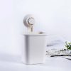 Suction Wall Toothpaste Toothbrush Holder Bathroom Shelf (White) - Image 2