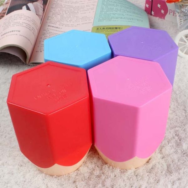 2 PCS Plastic Multifunction Pencil Shape Pen holder Removable Students Supplies Dual-Use Round Pen Holder (Pink) - Image 6